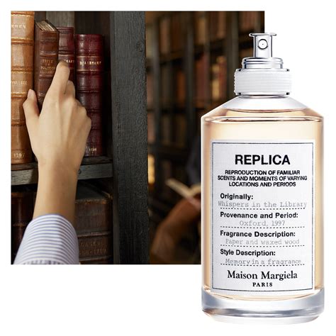 replica perfume library|margiela whispers in the library.